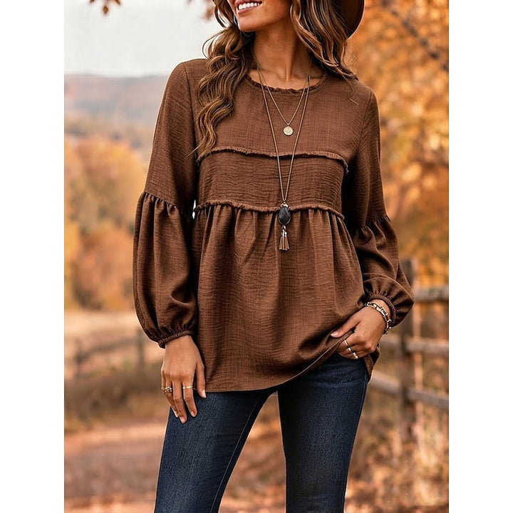 Nele | Fließende Peplum-Bluse