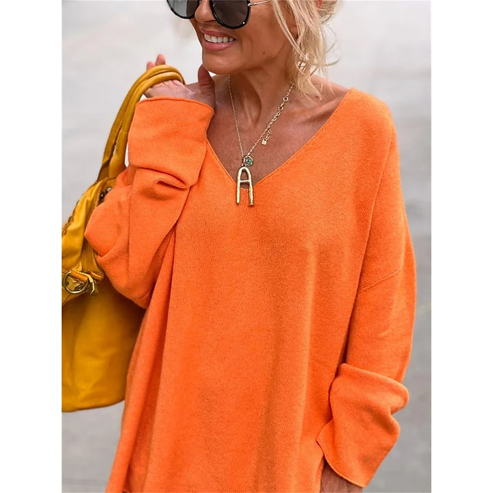 Traute | Lässiger Oversize-Pullover mit V-Ausschnitt