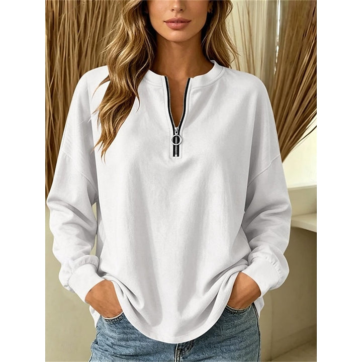 Theresa | Eleganter Pullover mit kurzem Reißverschluss