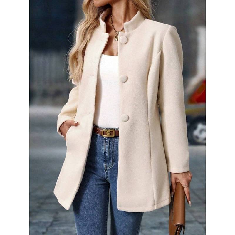 Wenke | Elegante Kurzmantel-Jacke mit Stehkragen
