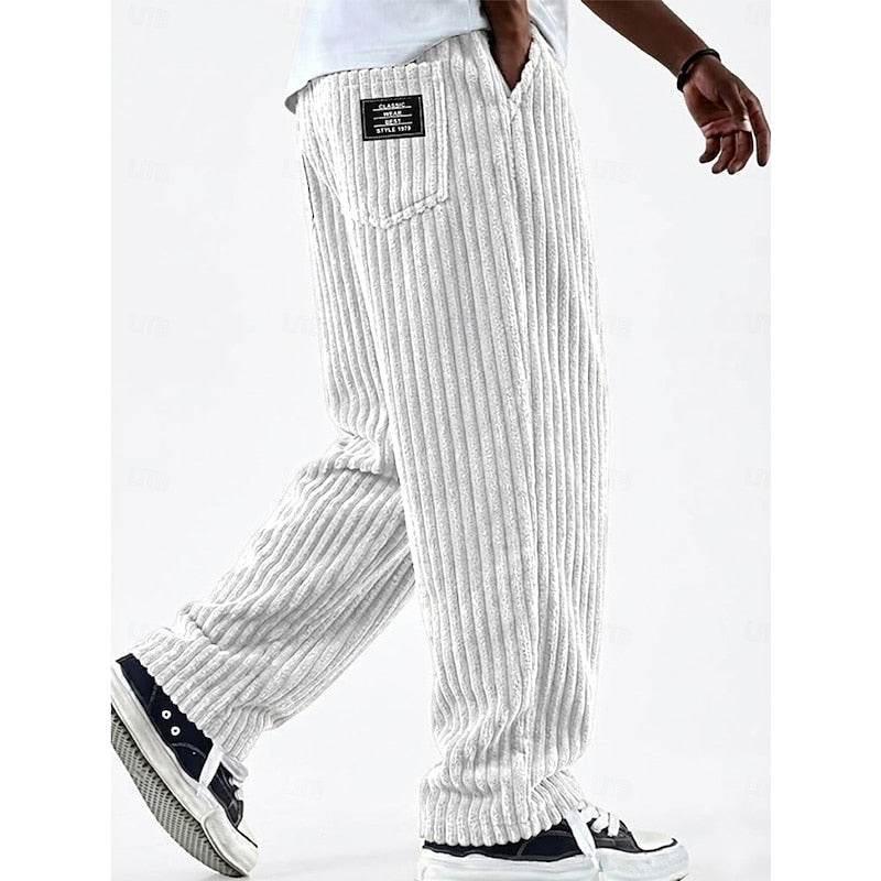 Ludwig | Lässige Straight-Leg Hose mit Rippenstruktur