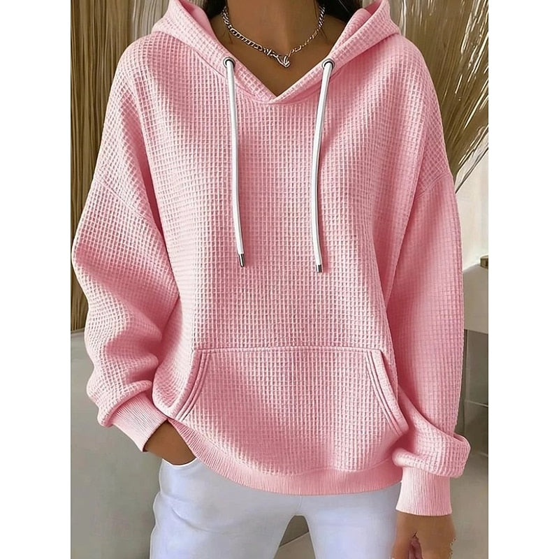 Jutta | Softer Kapuzenpullover mit Waffelstruktur