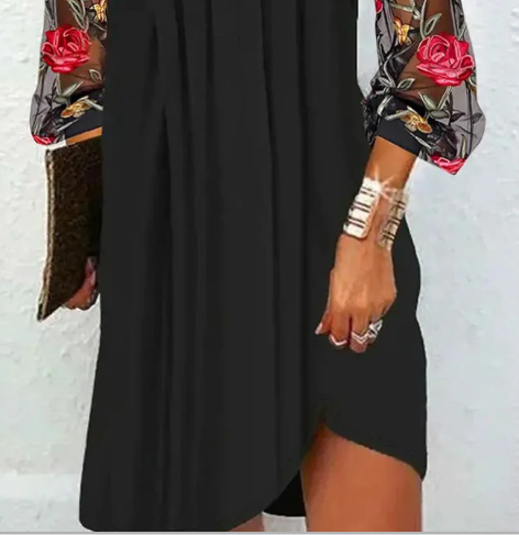 Waltraud | Eleganter Kleid mit Blütenärmeln