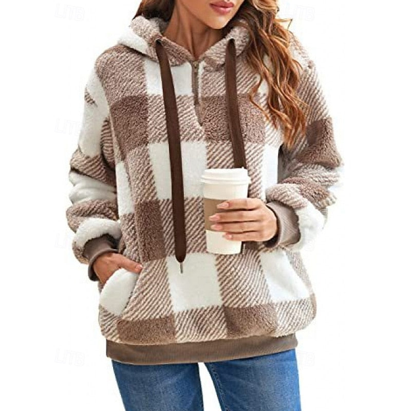Nadine | Kuschelweicher Kapuzenpullover mit Reißverschluss
