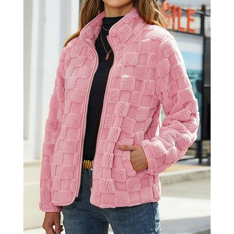 Ute | Kuschelige Stehkragen-Jacke