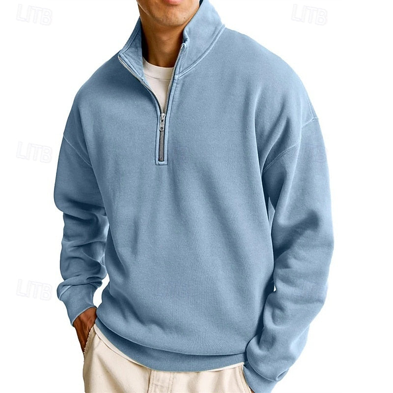 Dietrich | Lässiges Troyer-Sweatshirt mit Stehkragen