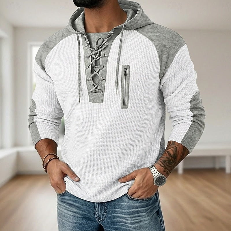 Timo | Sportlicher Kapuzenpullover mit Waffelstruktur
