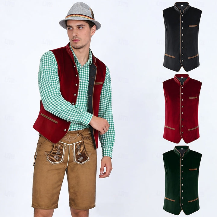 Vitus | Oktoberfest Trachtenweste mit Stehkragen
