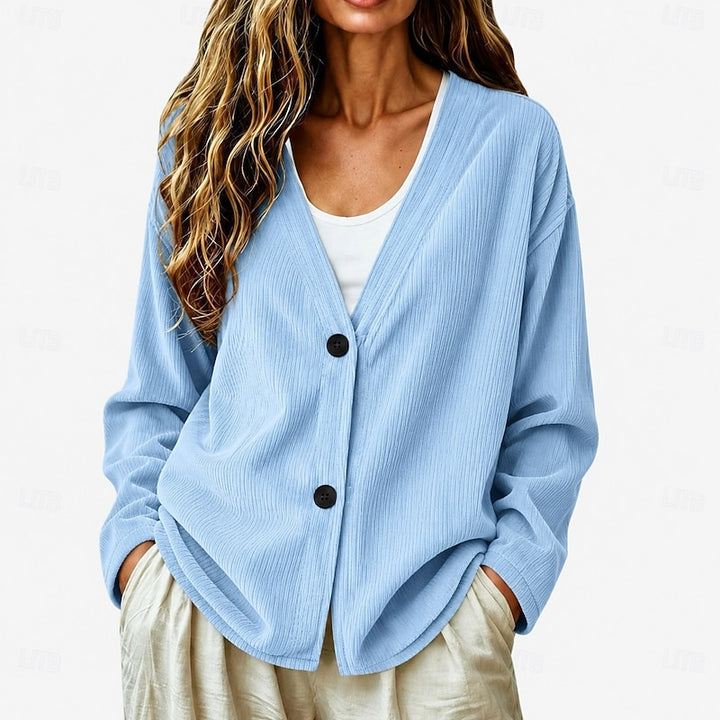 Carina | Softer Strick-Cardigan mit V-Ausschnitt