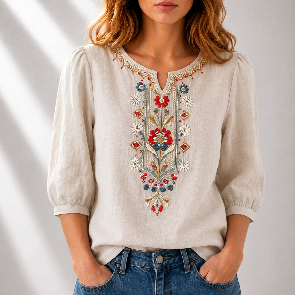 Marianne | Bestickte Sommerbluse