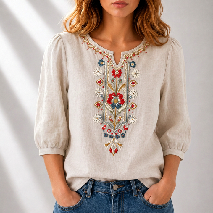 Marianne | Bestickte Sommerbluse