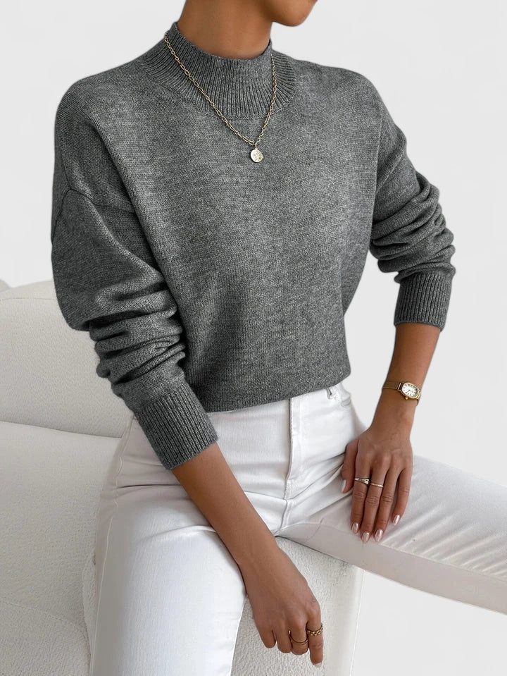 Wilhelmine | Eleganter Stehkragen-Pullover