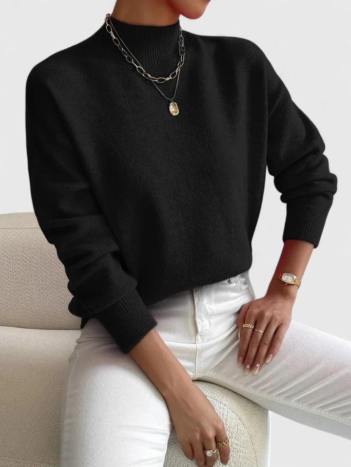 Wilhelmine | Eleganter Stehkragen-Pullover