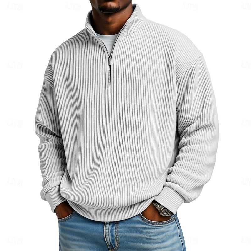 Arno | Legerer Stehkragen-Pullover