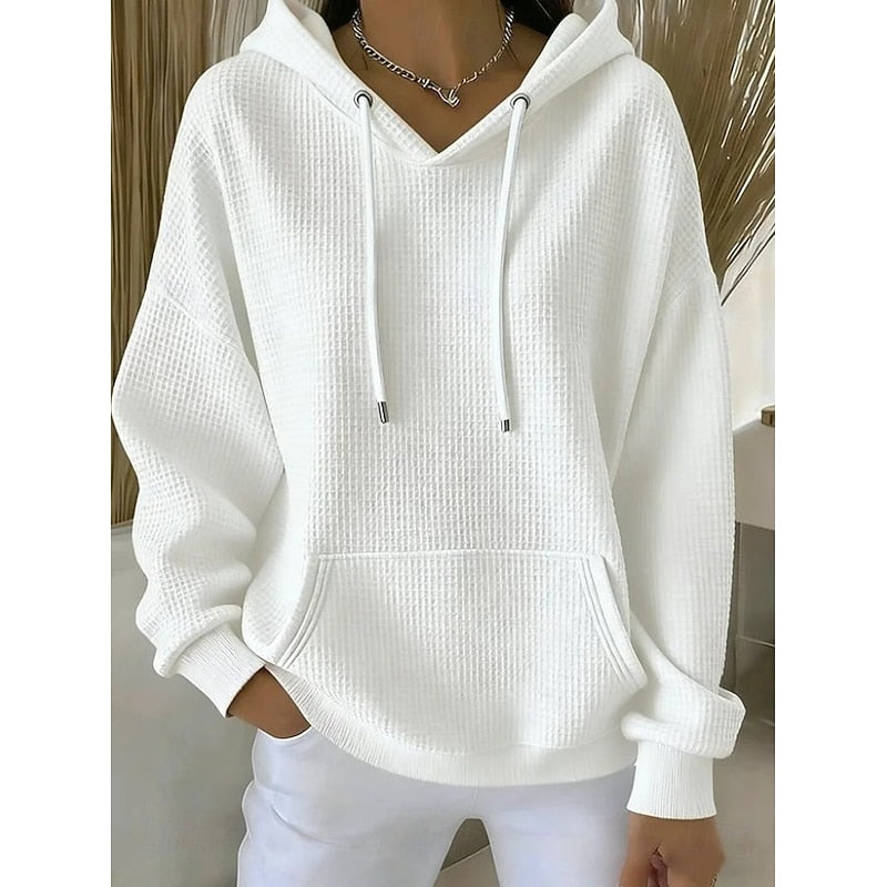 Jutta | Softer Kapuzenpullover mit Waffelstruktur