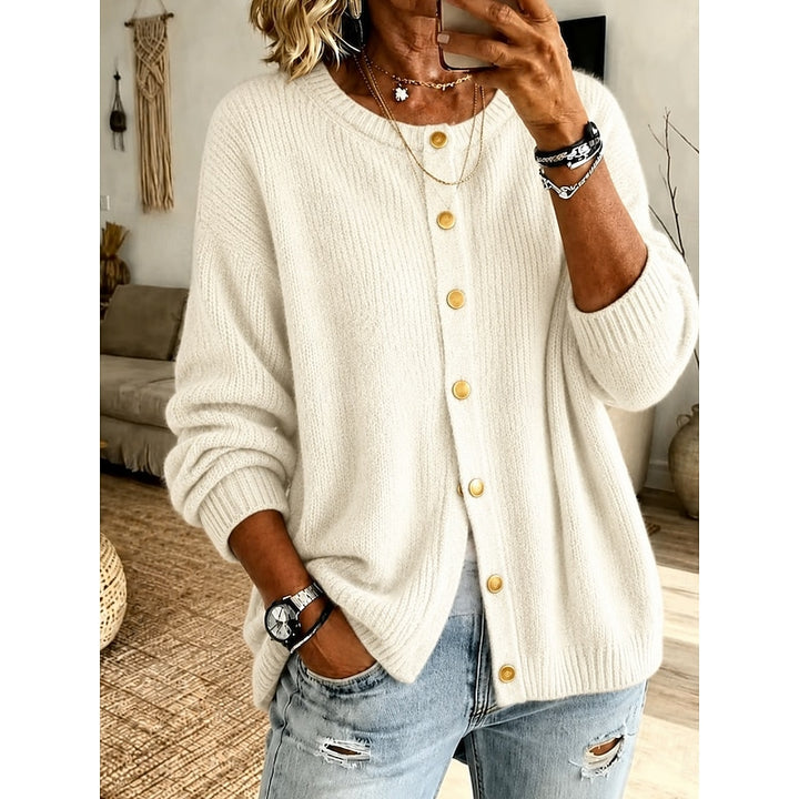 Cäcilia | Kuscheliger Strick-Cardigan mit Knopfleiste