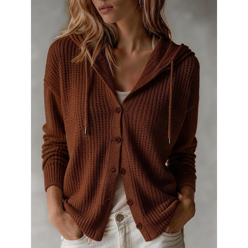 Thekla | Kuschelige Kapuzen-Strickjacke