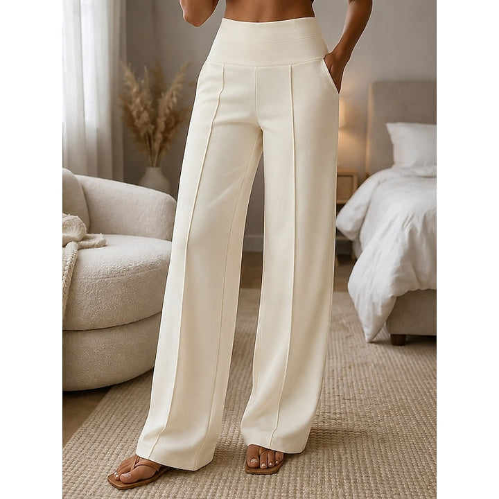 Andrea | Elegante Weite Hose mit Hohem Bund