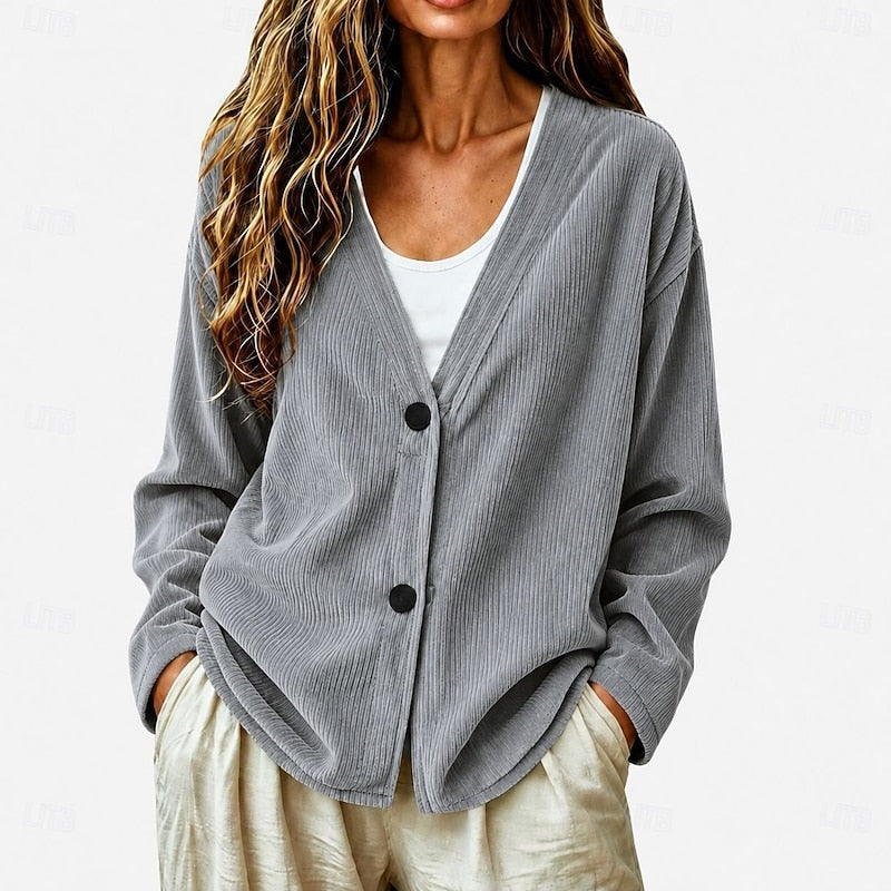 Carina | Softer Strick-Cardigan mit V-Ausschnitt