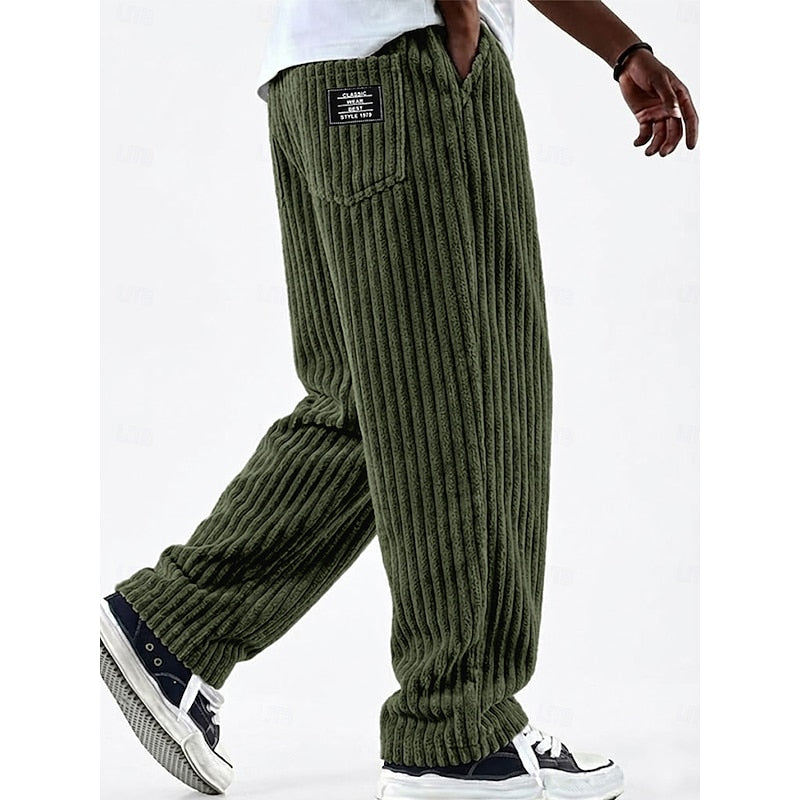 Ludwig | Lässige Straight-Leg Hose mit Rippenstruktur