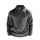 Gerwin | Legerer Troyer-Sweater mit kurzem Reißverschluss