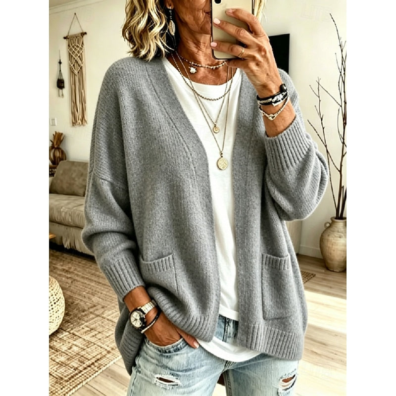 Rosalinde | Weiche Oversize-Strickjacke