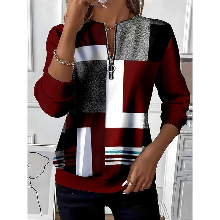 Ricarda | Elegantes Sweatshirt mit Reißverschluss