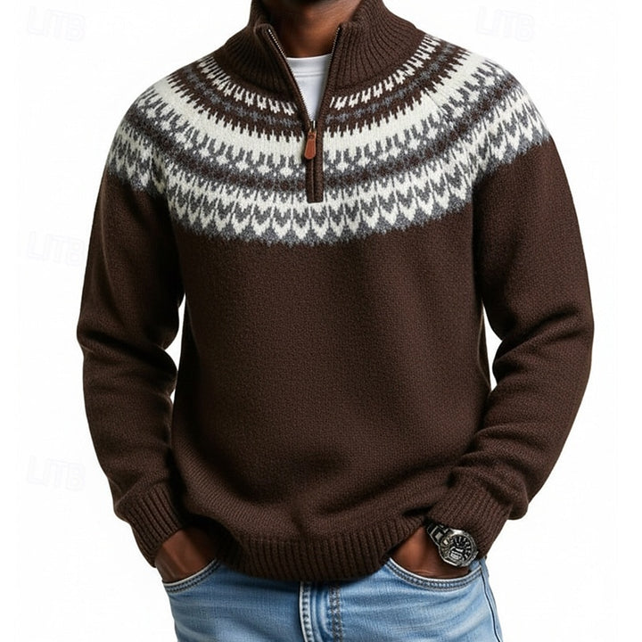 Torben | Klassischer Troyer-Pullover mit Reißverschluss