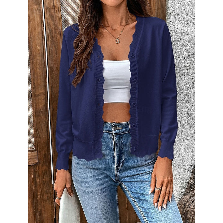 Anja | Feine Strickjacke mit Wellenkante
