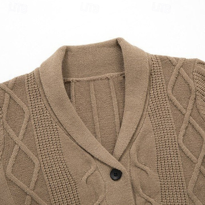 Erhard | Grobstrick-Cardigan mit Schalkragen
