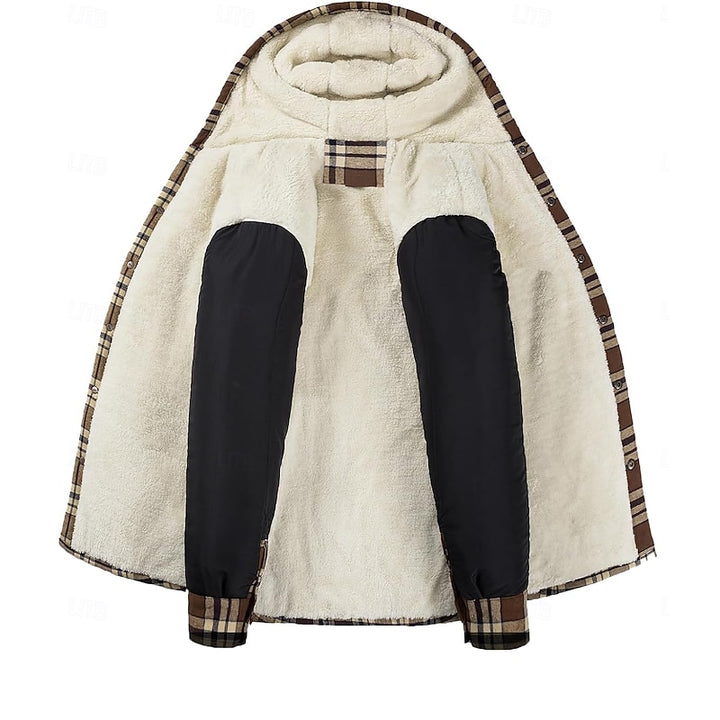 Jörg | Gefütterte Hemdjacke mit Kapuze