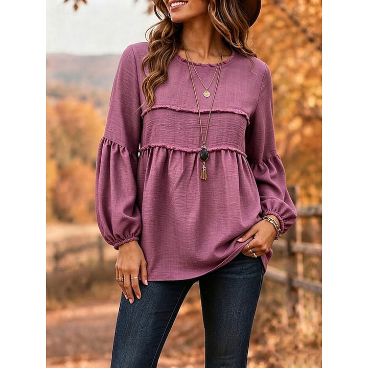 Nele | Fließende Peplum-Bluse