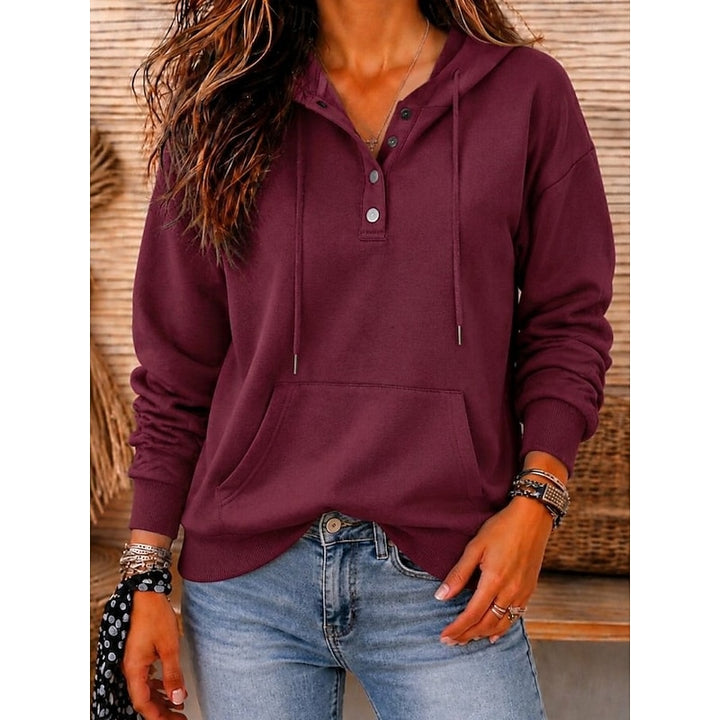Marianne | Weicher Kapuzenpullover mit Knopfleiste