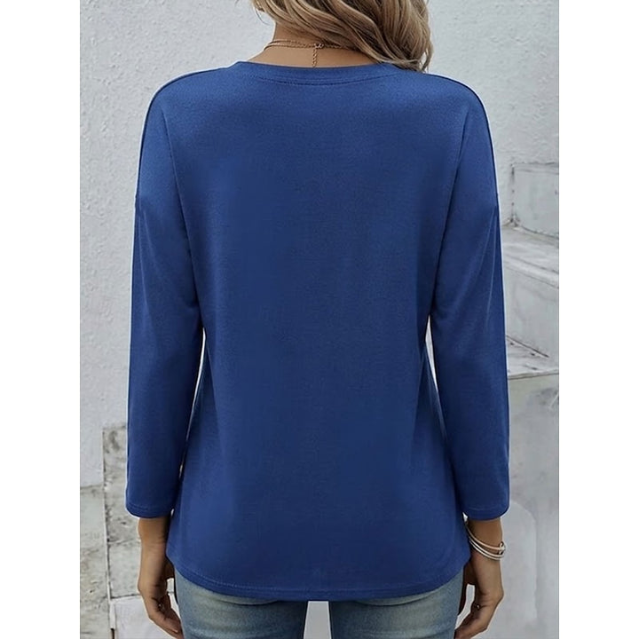 Rosa | Fließendes Longsleeve mit Knopfdetail