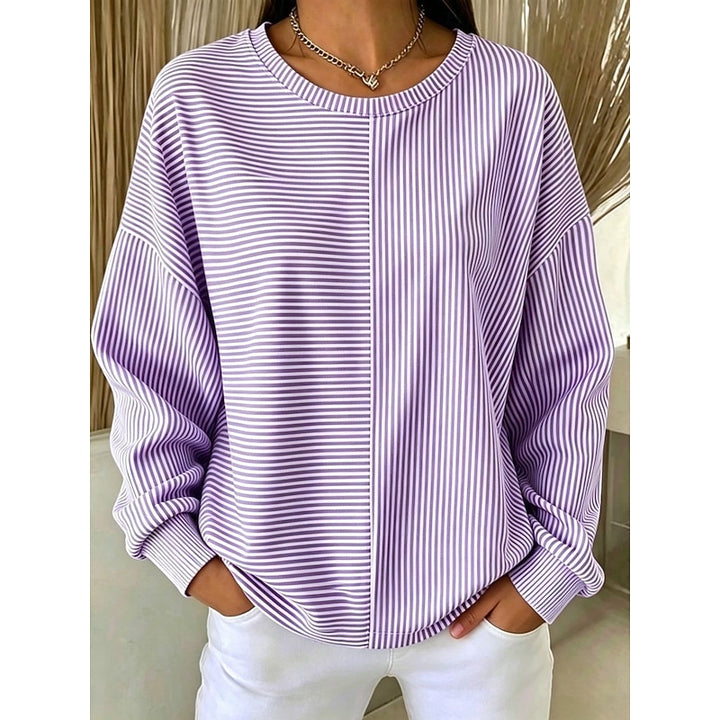 Edith | Gestreiftes Rundhals-Sweatshirt