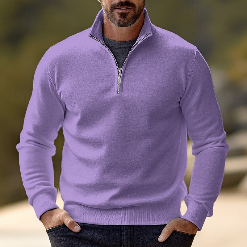 Ernst | Eleganter Troyer-Pullover mit Stehkragen
