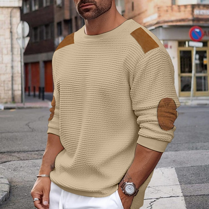 Waldemar | Strukturierter Strickpullover mit Rundhalsausschnitt