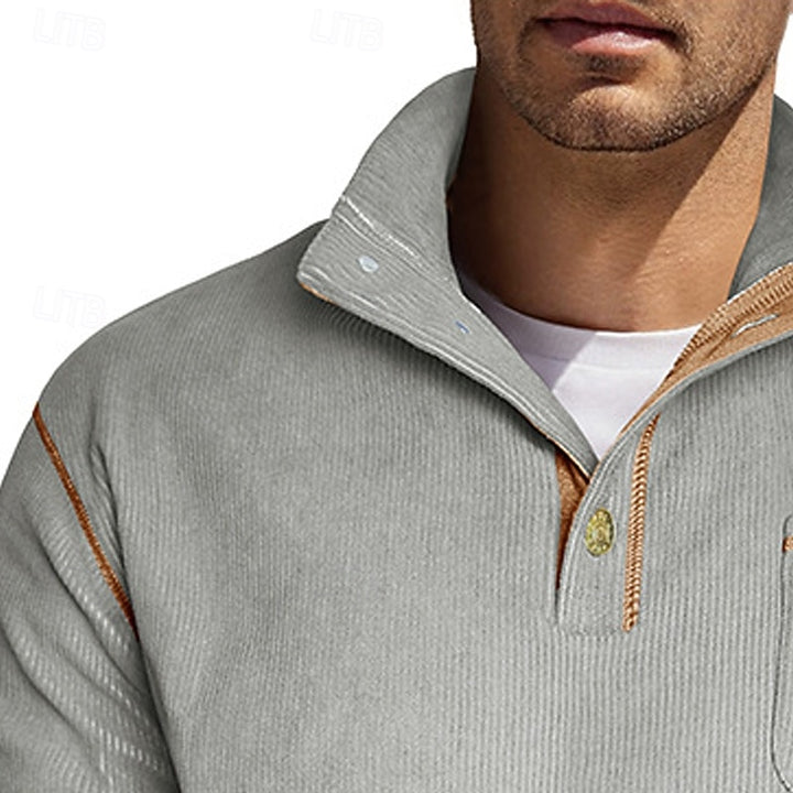Guntram | Sportlicher Stehkragen-Pullover