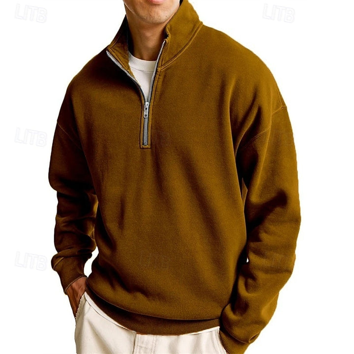 Dietrich | Lässiges Troyer-Sweatshirt mit Stehkragen