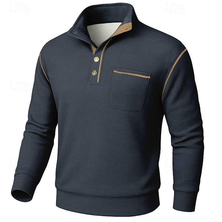 Guntram | Sportlicher Stehkragen-Pullover