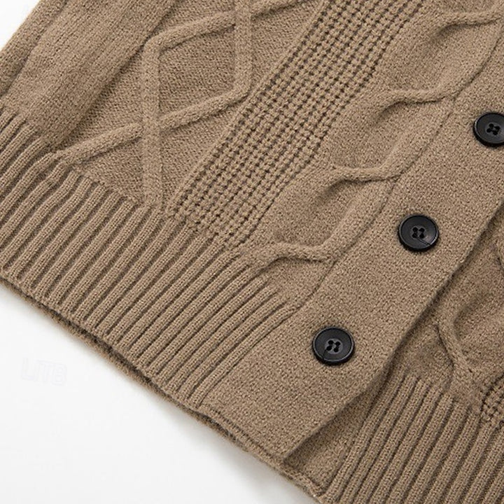 Erhard | Grobstrick-Cardigan mit Schalkragen