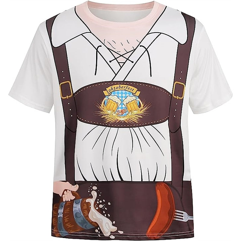 Sepp | Bayerisches Oktoberfest T-Shirt im Lederhosen-Look