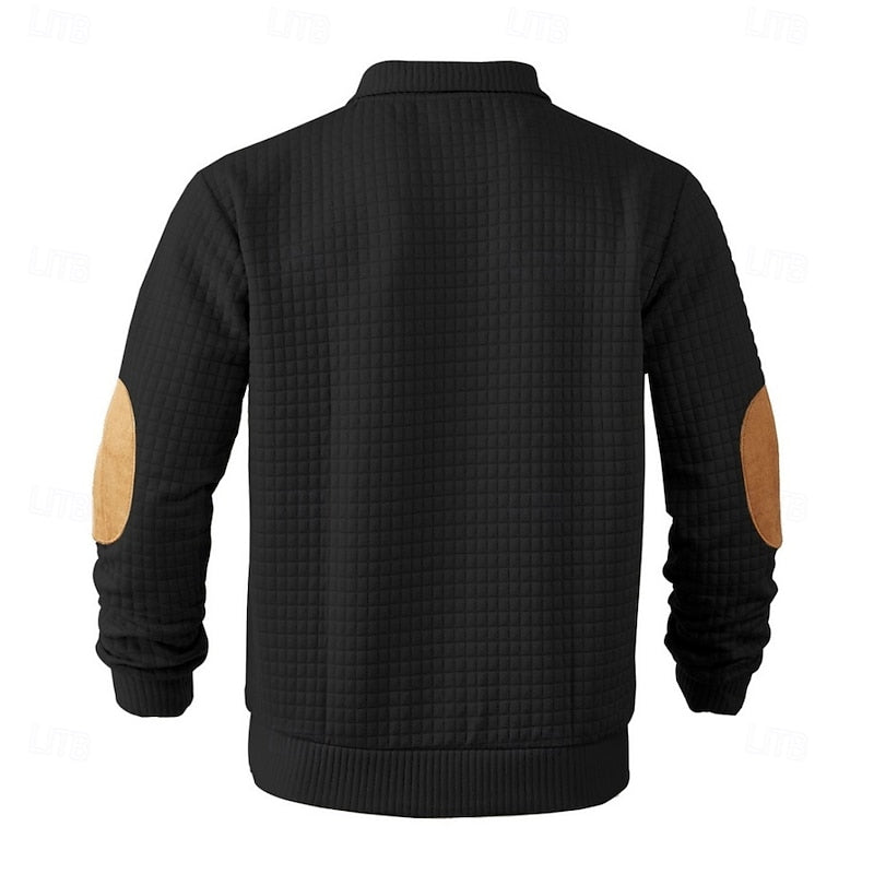 Norbert | Strukturierter Pullover mit Stehkragen
