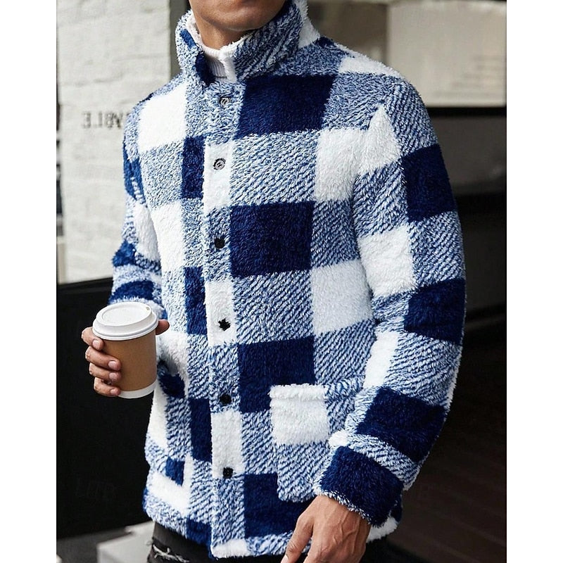 Marcel | Karierte Kuscheljacke im Karo-Design
