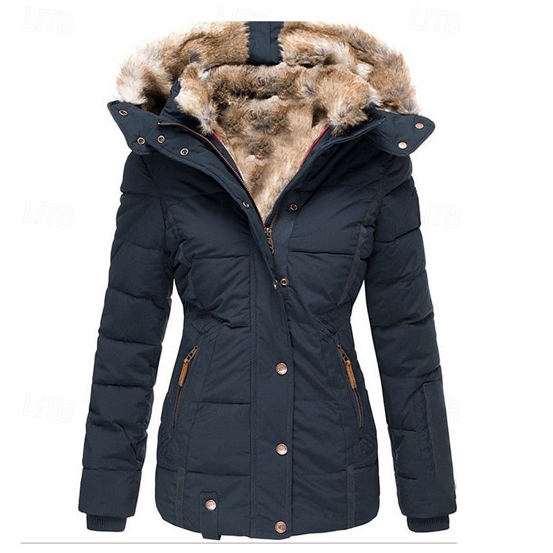 Bärbel | Wärmende Winter-Steppjacke mit Kapuze