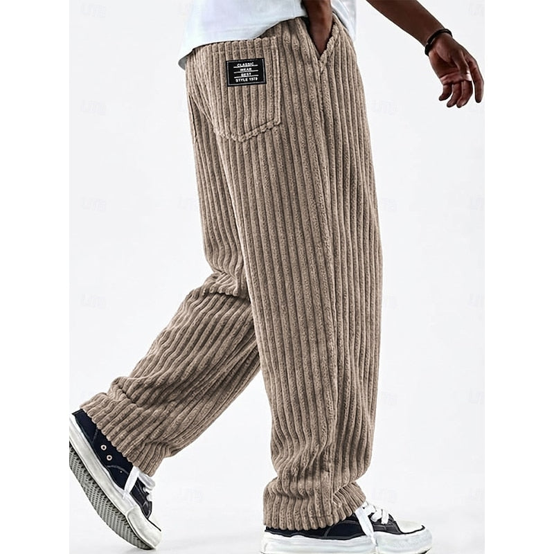 Ludwig | Lässige Straight-Leg Hose mit Rippenstruktur