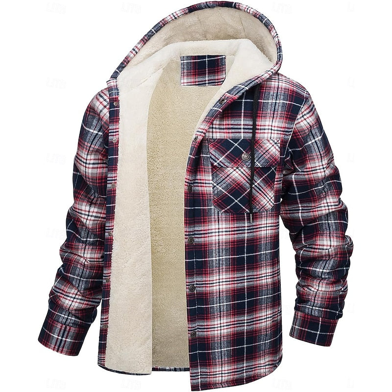 Jörg | Gefütterte Hemdjacke mit Kapuze