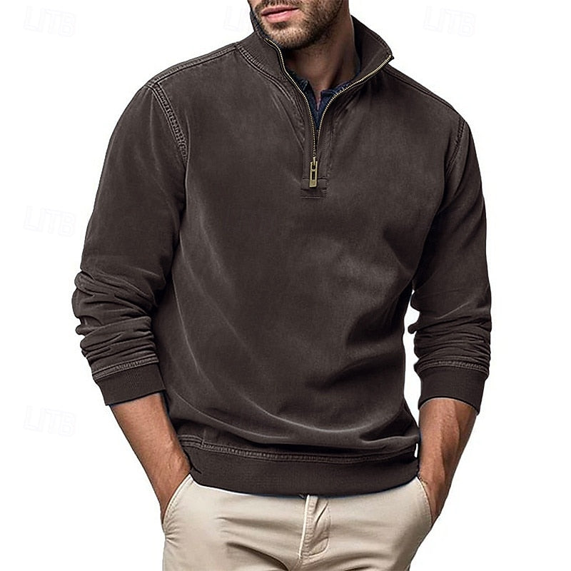 Nils | Sportliches Stehkragen-Sweatshirt