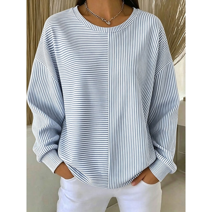 Edith | Gestreiftes Rundhals-Sweatshirt