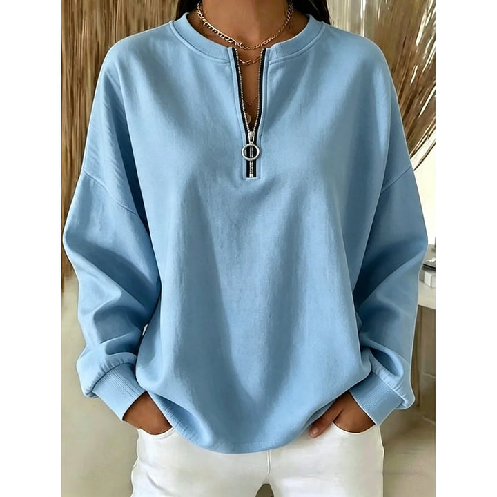 Cornelia | Legeres Sweatshirt mit Reißverschluss